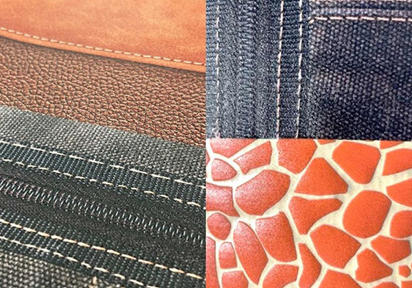 Figure 6: Example of emboss printing | Textured effects such as fabric weaves and zipper details can be reproduced.