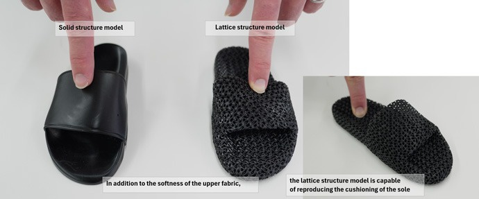 Fig 3. Models expressing the softness and cushioning of the fabric | Printed using a commercially available stereolithography 3D printer