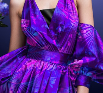 Fig. 1: Apparel Designs Featuring Rich Shades of Violet