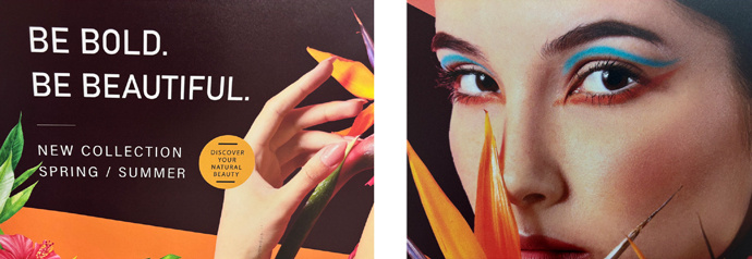 Fig. 3: Actual print quality of solid color (left) and a portrait (right)