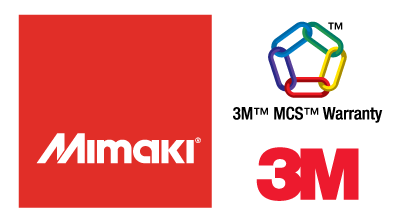 Logo: Mimaki and 3M and 3M™ MCS™ Warranty