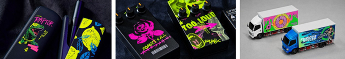 Fig. 2: Examples of accent colors using fluorescent inks