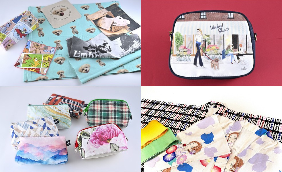 Print on various materials such as synthetic leather, cotton linen, cotton, nylon, etc. to expand the range of items