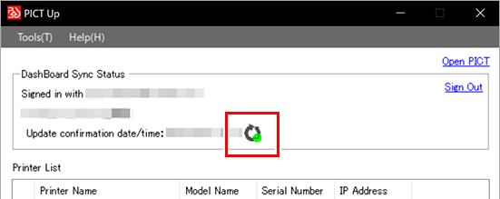 Click refresh icon on printer list window