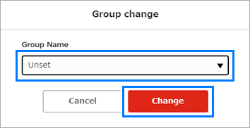 Change Group dialog