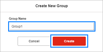 New Group Creation Dialog