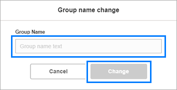 Change Group Name Dialog