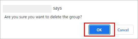 Delete Group Dialog