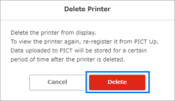 Printer Delete Dialog