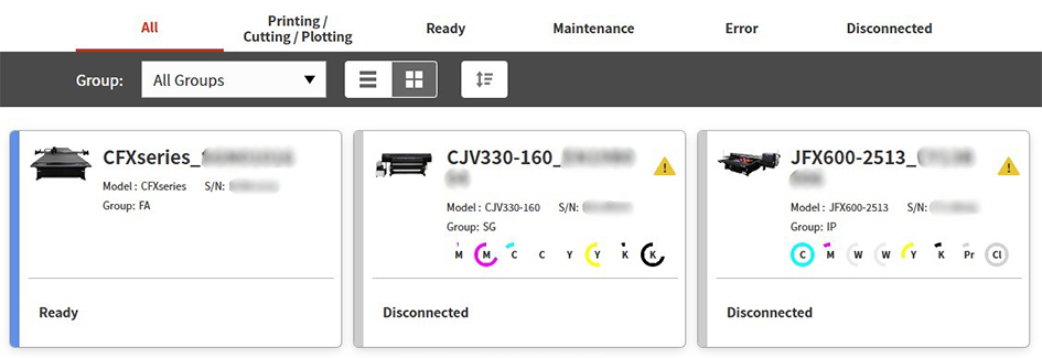 List view screen after sorting