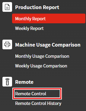 Remote Control Menu
