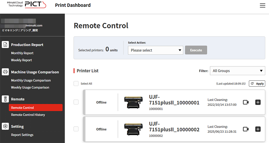 Remote Control Screen