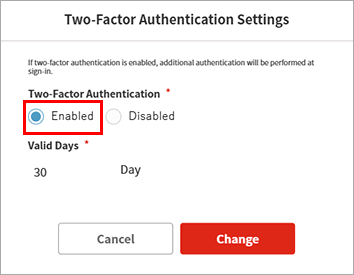 Two-Factor Authentication_Settings Dialog