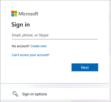 Cloud Storage Service_MS sign-in window