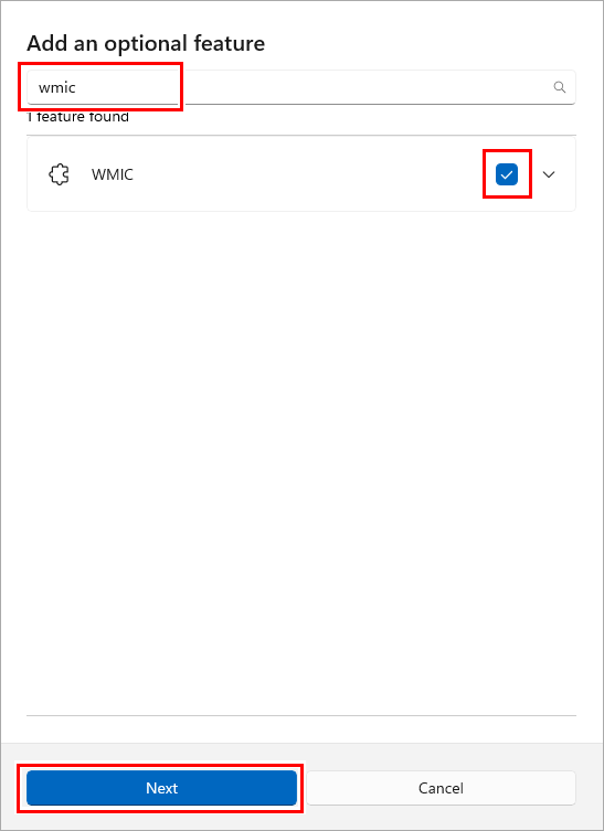 Enable WMIC screen