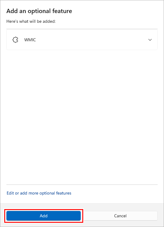 Screen to click add