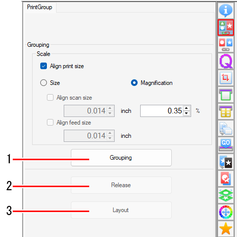 RasterLink7 [Ref] | PrintGroup - Screen Layout