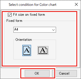 Select Color Chart Conditions Dialog