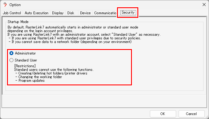Security Tab Screen_