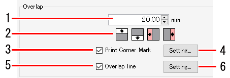 Adjacent tile overlap setting screen_