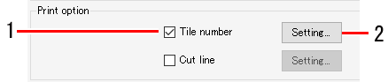 Tile number printing setting check box_