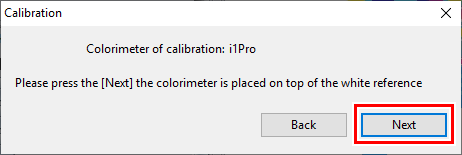 Calibration dialog