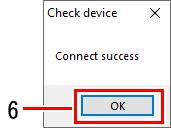 Connection confirmation dialog screen_