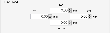 Print Bleed setting screen