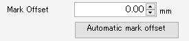 Mark Offset setting screen