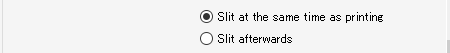 Slit setting screen