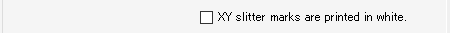 Marks are printed in white setting screen