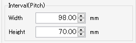 Material layout spacing setting items
