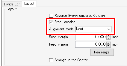 Placement editing tab