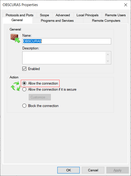 Firewall_RLIfWebService connection allowed